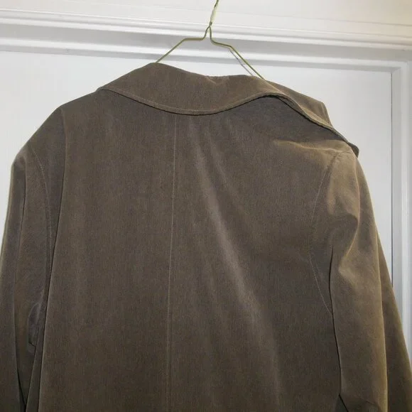 Vintage Unisex Classic London Fog Microfiber Trench Coat w/ Fleece Lining - Picture 8 of 9